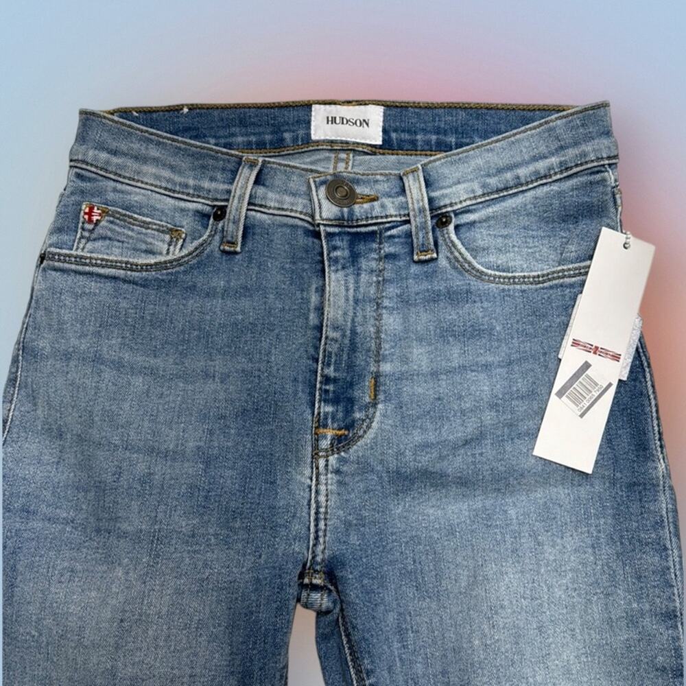 HUDSON Women’s 24 BLAIR High Rise Ankle Super Skinny Blue Jeans